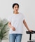 【汗染みの目立ちにくいTシャツ ZEROSTAIN】ロールカフラウンドヘムTシャツ レディース 汗染み防止 撥水加工 多機能