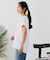 【汗染みの目立ちにくいTシャツ ZEROSTAIN】ロールカフラウンドヘムTシャツ レディース 汗染み防止 撥水加工 多機能