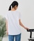 【汗染みの目立ちにくいTシャツ ZEROSTAIN】ロールカフラウンドヘムTシャツ レディース 汗染み防止 撥水加工 多機能