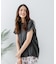 【汗染みの目立ちにくいTシャツ ZEROSTAIN】ロールカフラウンドヘムTシャツ レディース 汗染み防止 撥水加工 多機能
