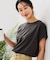 【汗染みの目立ちにくいTシャツ ZEROSTAIN】ロールカフラウンドヘムTシャツ レディース 汗染み防止 撥水加工 多機能