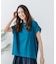 【汗染みの目立ちにくいTシャツ ZEROSTAIN】ロールカフラウンドヘムTシャツ レディース 汗染み防止 撥水加工 多機能