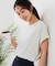 【汗染みの目立ちにくいTシャツ ZEROSTAIN】ロールカフラウンドヘムTシャツ レディース 汗染み防止 撥水加工 多機能