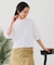 【汗染みの目立ちにくいTシャツ ZEROSTAIN】バルーン袖Tシャツ 撥水・防汚加工 バルーンスリーブ 脇汗対策 大人カジュアル