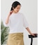 【汗染みの目立ちにくいTシャツ ZEROSTAIN】バルーン袖Tシャツ 撥水・防汚加工 バルーンスリーブ 脇汗対策 大人カジュアル