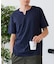 【汗染みの目立ちにくいTシャツ ZEROSTAIN】キーネックTシャツ 防汚 ＵＶカット 綿タッチ・厚手