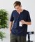 【汗染みの目立ちにくいTシャツ ZEROSTAIN】キーネックTシャツ 防汚 ＵＶカット 綿タッチ・厚手