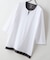 【汗染みの目立ちにくいTシャツ ZEROSTAIN】フェイクレイヤード ビッグシルエット キーネック クルーネック 7分袖Tシャツ 防汚 ＵＶカット 綿タッチ・厚手