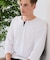 【汗染みの目立ちにくいTシャツ ZEROSTAIN】フェイクレイヤード ビッグシルエット キーネック クルーネック 7分袖Tシャツ 防汚 ＵＶカット 綿タッチ・厚手