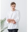 【汗染みの目立ちにくいTシャツ ZEROSTAIN】フェイクレイヤード ビッグシルエット キーネック クルーネック 7分袖Tシャツ 防汚 ＵＶカット 綿タッチ・厚手
