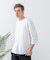 【汗染みの目立ちにくいTシャツ ZEROSTAIN】フェイクレイヤード ビッグシルエット キーネック クルーネック 7分袖Tシャツ 防汚 ＵＶカット 綿タッチ・厚手