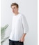 【汗染みの目立ちにくいTシャツ ZEROSTAIN】フェイクレイヤード ビッグシルエット キーネック クルーネック 7分袖Tシャツ 防汚 ＵＶカット 綿タッチ・厚手