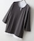 【汗染みの目立ちにくいTシャツ ZEROSTAIN】フェイクレイヤード ビッグシルエット キーネック クルーネック 7分袖Tシャツ 防汚 ＵＶカット 綿タッチ・厚手