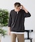 【汗染みの目立ちにくいTシャツ ZEROSTAIN】フェイクレイヤード ビッグシルエット キーネック クルーネック 7分袖Tシャツ 防汚 ＵＶカット 綿タッチ・厚手