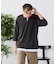 【汗染みの目立ちにくいTシャツ ZEROSTAIN】フェイクレイヤード ビッグシルエット キーネック クルーネック 7分袖Tシャツ 防汚 ＵＶカット 綿タッチ・厚手