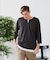 【汗染みの目立ちにくいTシャツ ZEROSTAIN】フェイクレイヤード ビッグシルエット キーネック クルーネック 7分袖Tシャツ 防汚 ＵＶカット 綿タッチ・厚手