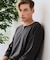 【汗染みの目立ちにくいTシャツ ZEROSTAIN】フェイクレイヤード ビッグシルエット キーネック クルーネック 7分袖Tシャツ 防汚 ＵＶカット 綿タッチ・厚手