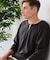 【汗染みの目立ちにくいTシャツ ZEROSTAIN】フェイクレイヤード ビッグシルエット キーネック クルーネック 7分袖Tシャツ 防汚 ＵＶカット 綿タッチ・厚手