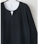【汗染みの目立ちにくいTシャツ ZEROSTAIN】フェイクレイヤード ビッグシルエット キーネック クルーネック 7分袖Tシャツ 防汚 ＵＶカット 綿タッチ・厚手