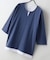 【汗染みの目立ちにくいTシャツ ZEROSTAIN】フェイクレイヤード ビッグシルエット キーネック クルーネック 7分袖Tシャツ 防汚 ＵＶカット 綿タッチ・厚手