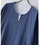 【汗染みの目立ちにくいTシャツ ZEROSTAIN】フェイクレイヤード ビッグシルエット キーネック クルーネック 7分袖Tシャツ 防汚 ＵＶカット 綿タッチ・厚手