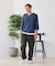 【汗染みの目立ちにくいTシャツ ZEROSTAIN】フェイクレイヤード ビッグシルエット キーネック クルーネック 7分袖Tシャツ 防汚 ＵＶカット 綿タッチ・厚手
