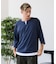 【汗染みの目立ちにくいTシャツ ZEROSTAIN】フェイクレイヤード ビッグシルエット キーネック クルーネック 7分袖Tシャツ 防汚 ＵＶカット 綿タッチ・厚手