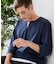 【汗染みの目立ちにくいTシャツ ZEROSTAIN】フェイクレイヤード ビッグシルエット キーネック クルーネック 7分袖Tシャツ 防汚 ＵＶカット 綿タッチ・厚手