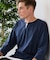 【汗染みの目立ちにくいTシャツ ZEROSTAIN】フェイクレイヤード ビッグシルエット キーネック クルーネック 7分袖Tシャツ 防汚 ＵＶカット 綿タッチ・厚手