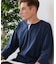 【汗染みの目立ちにくいTシャツ ZEROSTAIN】フェイクレイヤード ビッグシルエット キーネック クルーネック 7分袖Tシャツ 防汚 ＵＶカット 綿タッチ・厚手