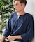【汗染みの目立ちにくいTシャツ ZEROSTAIN】フェイクレイヤード ビッグシルエット キーネック クルーネック 7分袖Tシャツ 防汚 ＵＶカット 綿タッチ・厚手