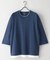 【汗染みの目立ちにくいTシャツ ZEROSTAIN】フェイクレイヤード ビッグシルエット キーネック クルーネック 7分袖Tシャツ 防汚 ＵＶカット 綿タッチ・厚手