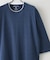 【汗染みの目立ちにくいTシャツ ZEROSTAIN】フェイクレイヤード ビッグシルエット キーネック クルーネック 7分袖Tシャツ 防汚 ＵＶカット 綿タッチ・厚手