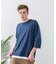 【汗染みの目立ちにくいTシャツ ZEROSTAIN】フェイクレイヤード ビッグシルエット キーネック クルーネック 7分袖Tシャツ 防汚 ＵＶカット 綿タッチ・厚手