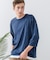 【汗染みの目立ちにくいTシャツ ZEROSTAIN】フェイクレイヤード ビッグシルエット キーネック クルーネック 7分袖Tシャツ 防汚 ＵＶカット 綿タッチ・厚手