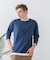 【汗染みの目立ちにくいTシャツ ZEROSTAIN】フェイクレイヤード ビッグシルエット キーネック クルーネック 7分袖Tシャツ 防汚 ＵＶカット 綿タッチ・厚手