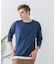 【汗染みの目立ちにくいTシャツ ZEROSTAIN】フェイクレイヤード ビッグシルエット キーネック クルーネック 7分袖Tシャツ 防汚 ＵＶカット 綿タッチ・厚手