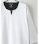 【汗染みの目立ちにくいTシャツ ZEROSTAIN】フェイクレイヤード ビッグシルエット キーネック クルーネック 7分袖Tシャツ 防汚 ＵＶカット 綿タッチ・厚手