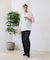 【汗染みの目立ちにくいTシャツ ZEROSTAIN】フェイクレイヤード ビッグシルエット キーネック クルーネック 7分袖Tシャツ 防汚 ＵＶカット 綿タッチ・厚手