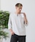 【汗染みの目立ちにくいTシャツ ZEROSTAIN】フェイクレイヤード ビッグシルエット キーネック クルーネック 7分袖Tシャツ 防汚 ＵＶカット 綿タッチ・厚手