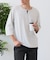 【汗染みの目立ちにくいTシャツ ZEROSTAIN】フェイクレイヤード ビッグシルエット キーネック クルーネック 7分袖Tシャツ 防汚 ＵＶカット 綿タッチ・厚手