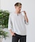 【汗染みの目立ちにくいTシャツ ZEROSTAIN】フェイクレイヤード ビッグシルエット キーネック クルーネック 7分袖Tシャツ 防汚 ＵＶカット 綿タッチ・厚手