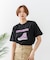 【CONVERSE】 シューズ サガラ 刺繍 5分袖 Tシャツ レディース ゆったり リラックス