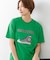 【CONVERSE】 シューズ サガラ 刺繍 5分袖 Tシャツ レディース ゆったり リラックス