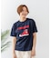【CONVERSE】 シューズ サガラ 刺繍 5分袖 Tシャツ レディース ゆったり リラックス