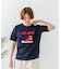 【CONVERSE】 シューズ サガラ 刺繍 5分袖 Tシャツ レディース ゆったり リラックス