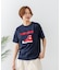【CONVERSE】 シューズ サガラ 刺繍 5分袖 Tシャツ レディース ゆったり リラックス