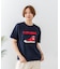 【CONVERSE】 シューズ サガラ 刺繍 5分袖 Tシャツ レディース ゆったり リラックス