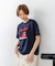 【CONVERSE】 シューズ サガラ 刺繍 5分袖 Tシャツ レディース ゆったり リラックス