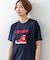 【CONVERSE】 シューズ サガラ 刺繍 5分袖 Tシャツ レディース ゆったり リラックス
